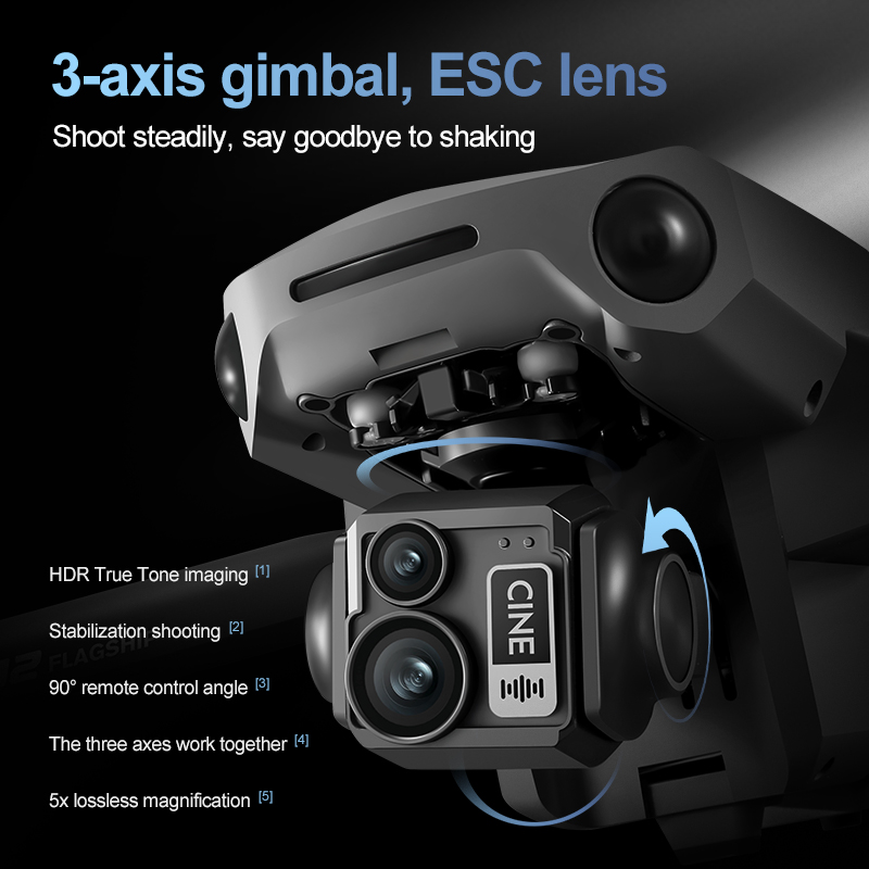 8K 3 Axis Gimbal Brushless 7.2 - مراجعة Drone Camera With Gimbal وسعره