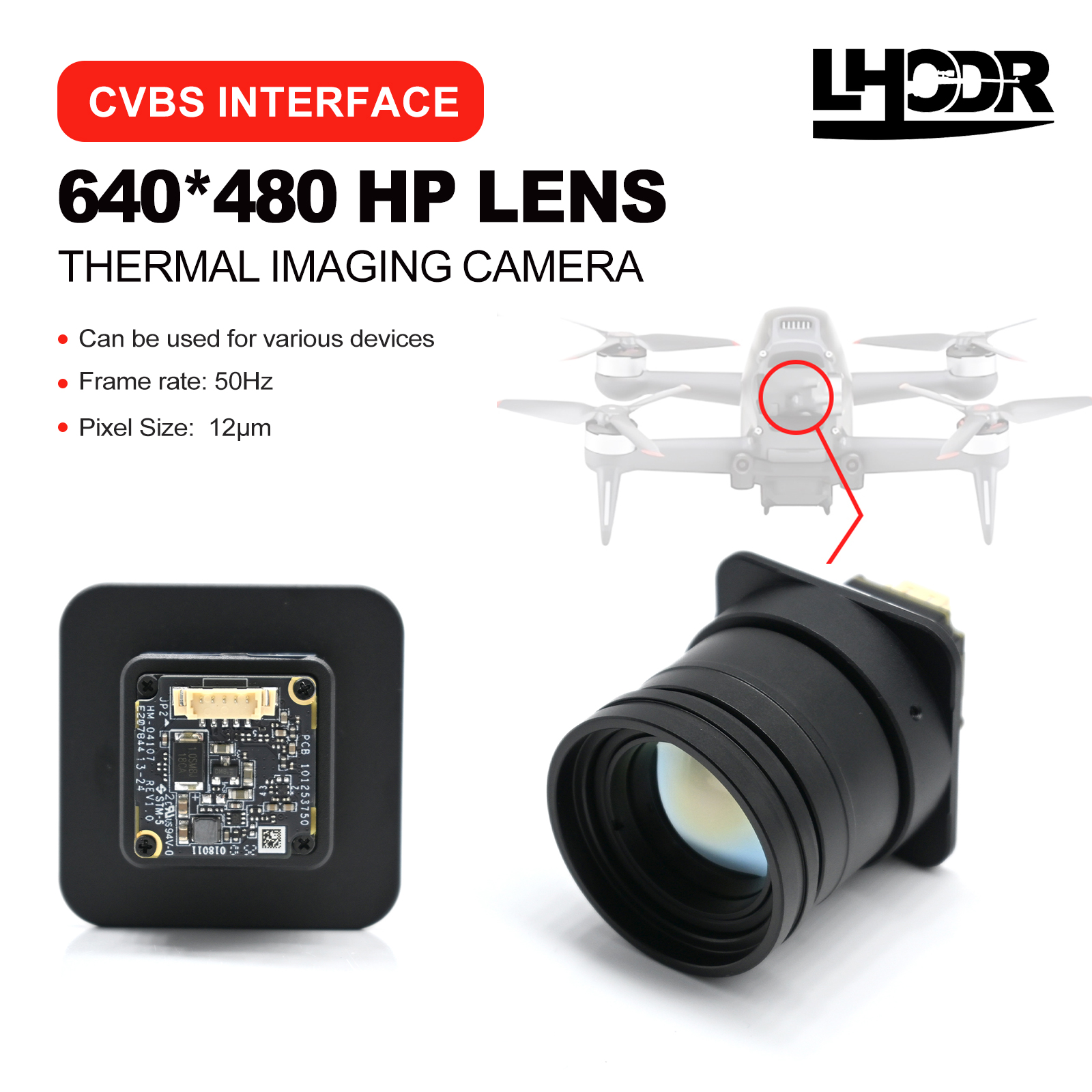 30mm 640x480 pix Drone thermal - مراجعة Drone Camera Thermal وسعره