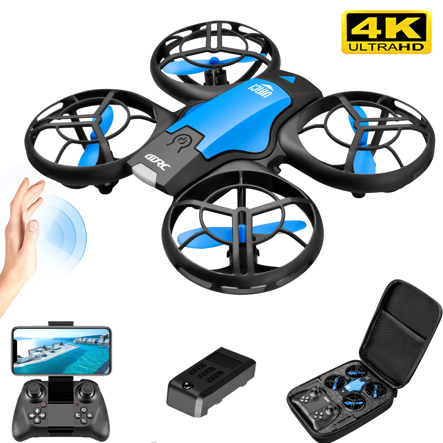 V8 New Mini Drone 4k professio - مراجعة Drone Camera Wide Angle وسعره