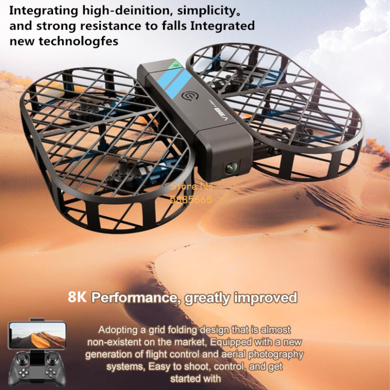 8K HD Camera 360° Protection O - مراجعة Drone Camera 4K وسعره