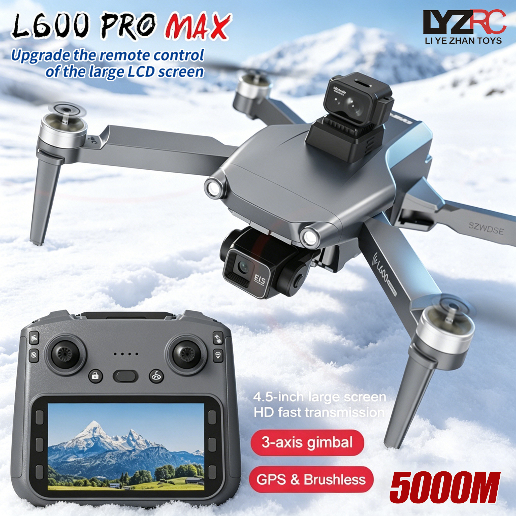 L600 MAX GPS Drone Professiona - مراجعة Drone Camera With Gimbal وسعره