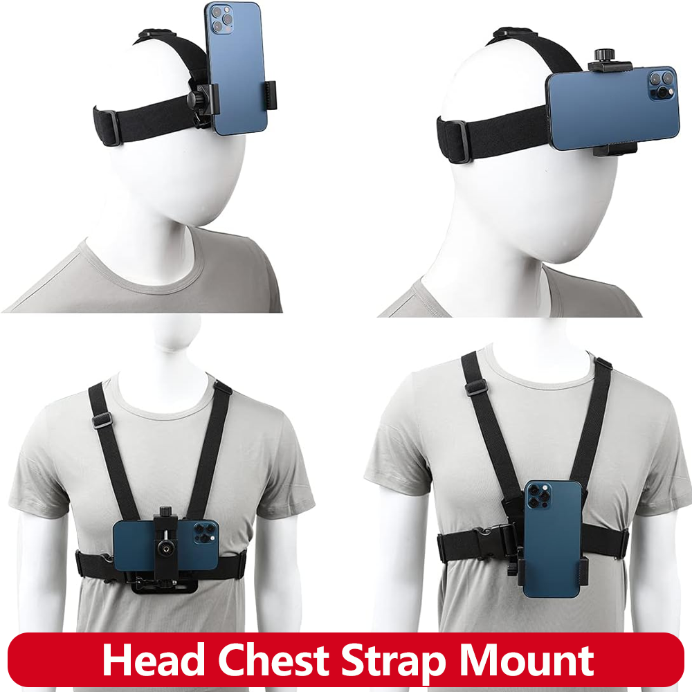 Mobile Phone Head Chest Strap  - مراجعة Drone Camera Action وسعره
