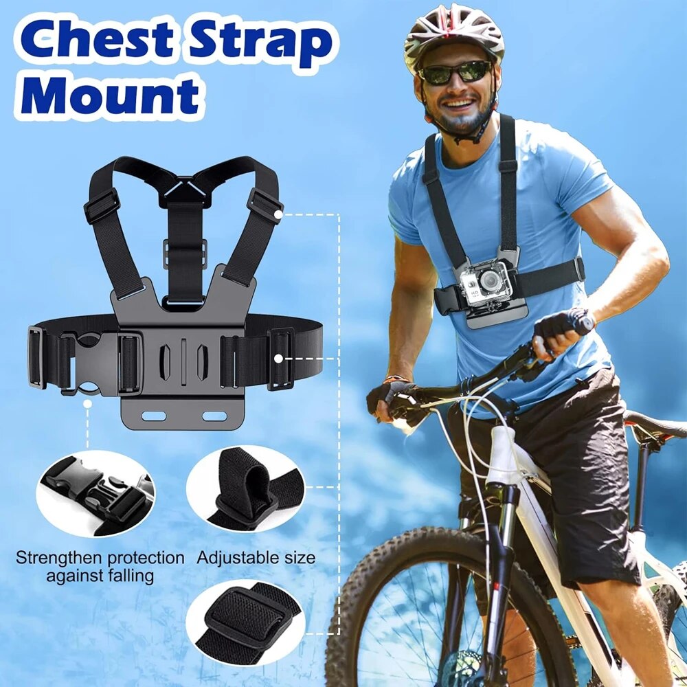 Mobile Phone Head Chest Strap  - مراجعة Drone Camera Action وسعره