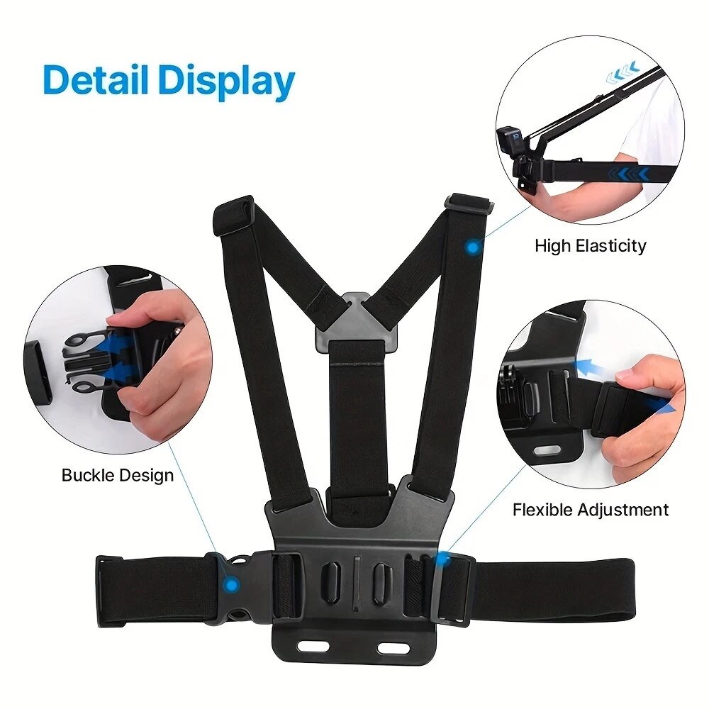 Mobile Phone Head Chest Strap  - مراجعة Drone Camera Action وسعره