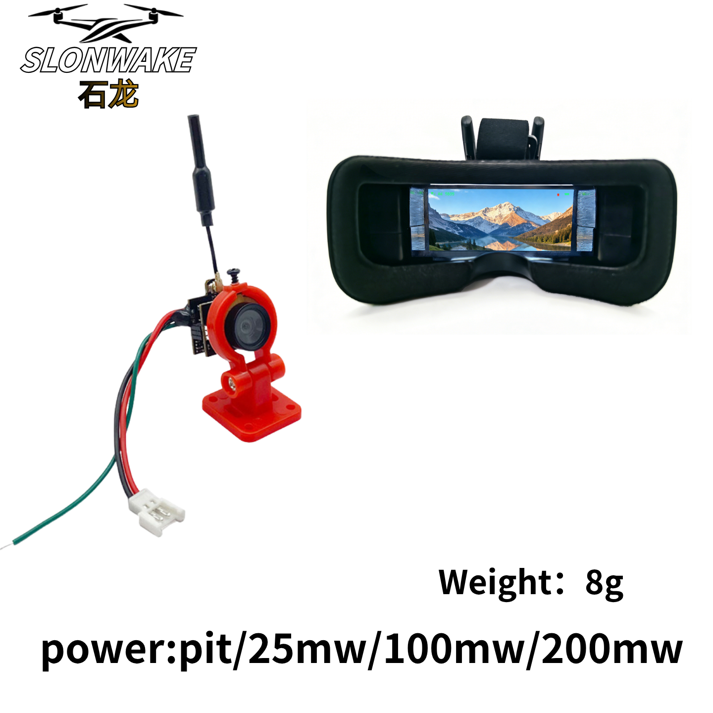 Slonwake 5.8G 48CH 200mW FPV D - مراجعة Drone Camera Wide Angle وسعره