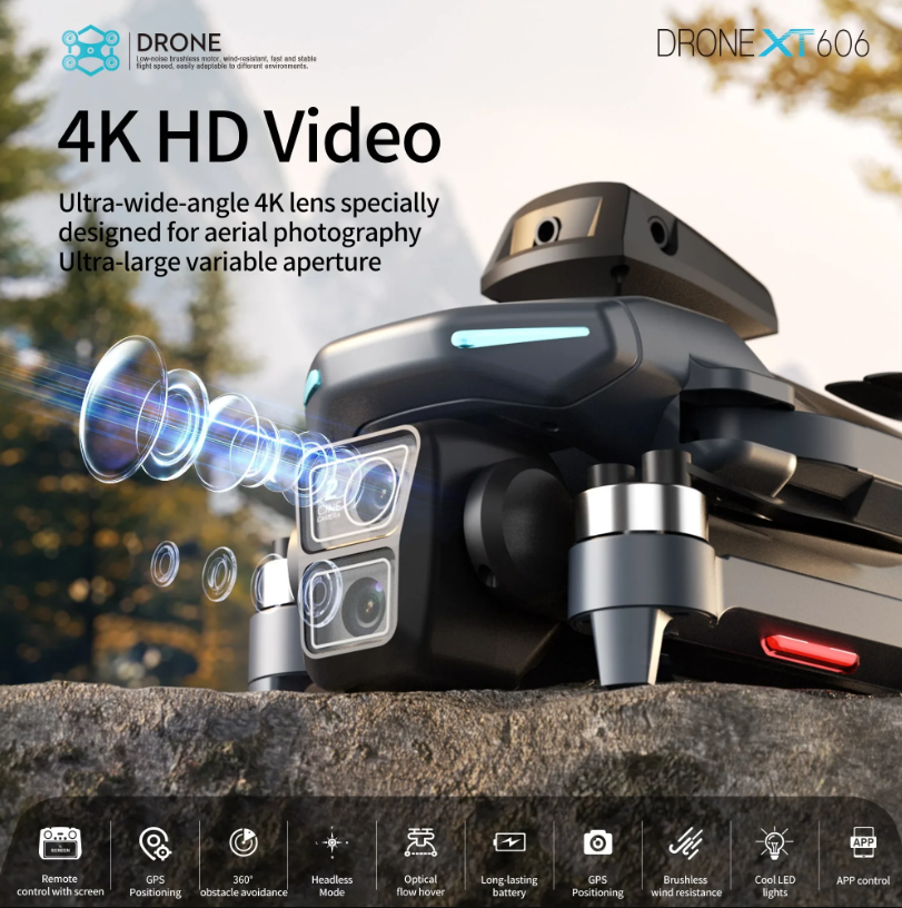 Lenovo XT606 MAX GPS Drone 4k  - مراجعة Drone Camera Thermal وسعره