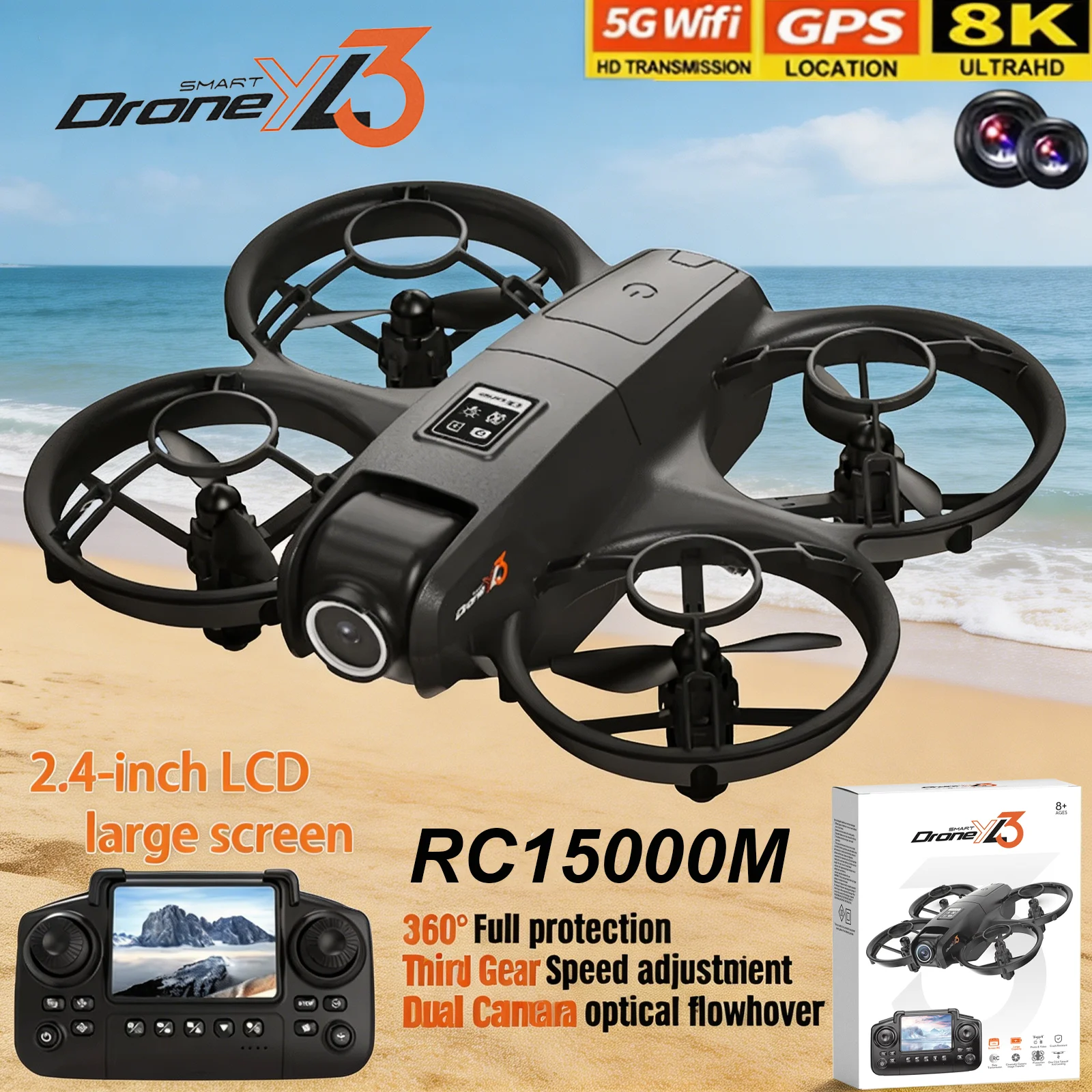 New YL3 RC Drone 8K 1080P Wide - مراجعة Drone Camera Wide Angle وسعره