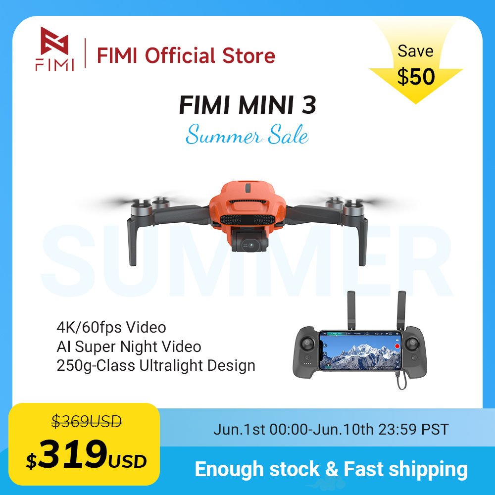 FIMI MINI 3 Camere drone 4K 60 - مراجعة Drone Camera With Gimbal وسعره