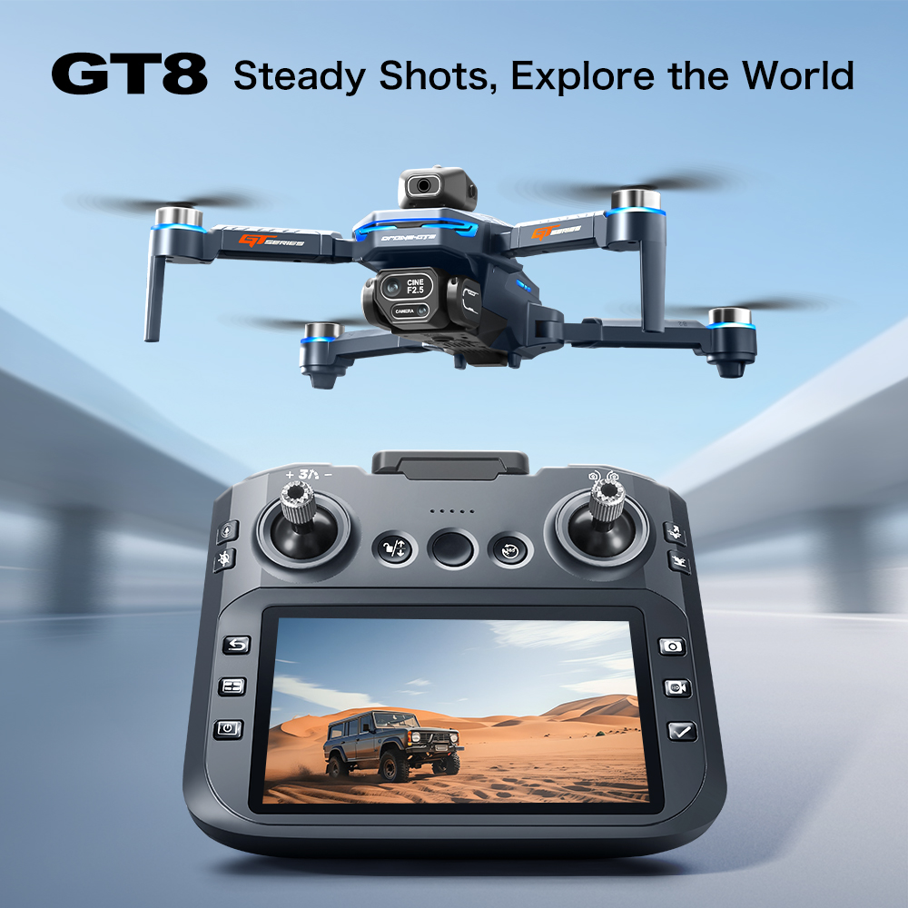 GT8 Obstacle Avoidance Aerial  - مراجعة Drone Camera 4K وسعره