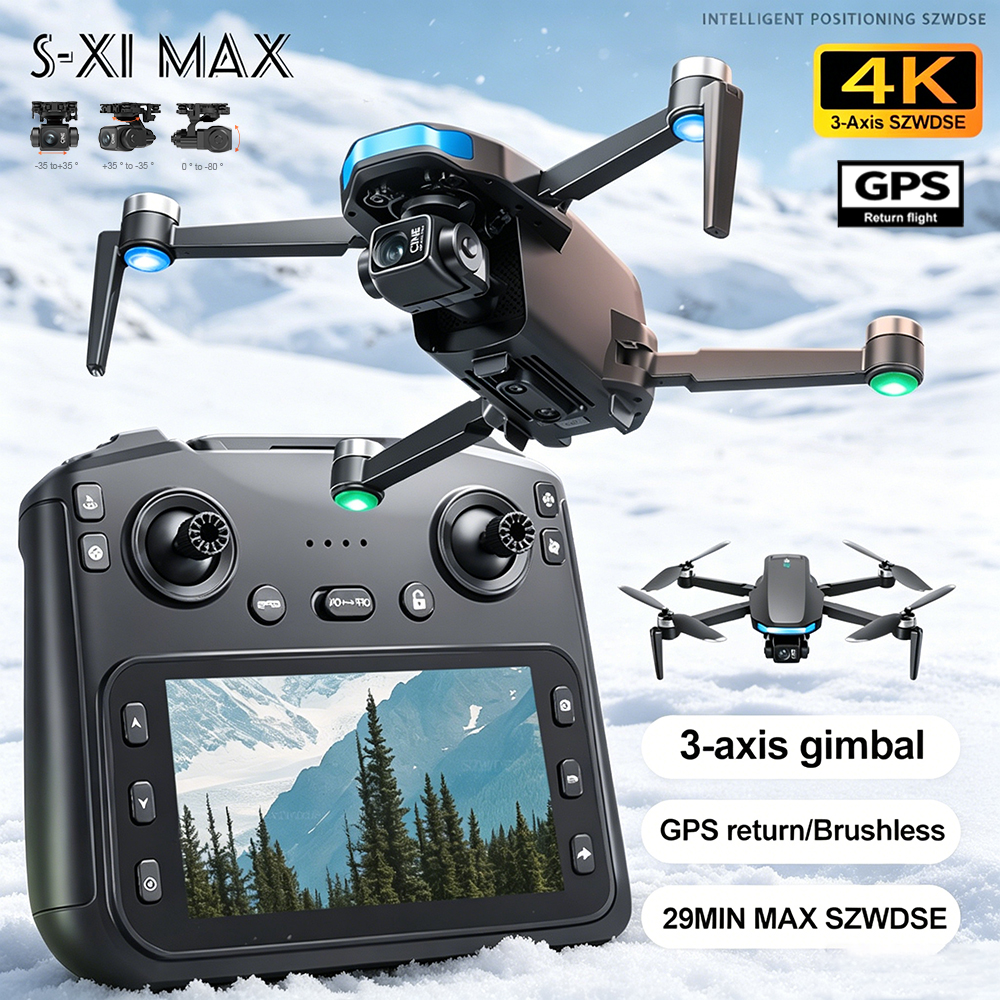 New S-X1 MAX Drone GPS 8K Prof - مراجعة Drone Camera With Gimbal وسعره