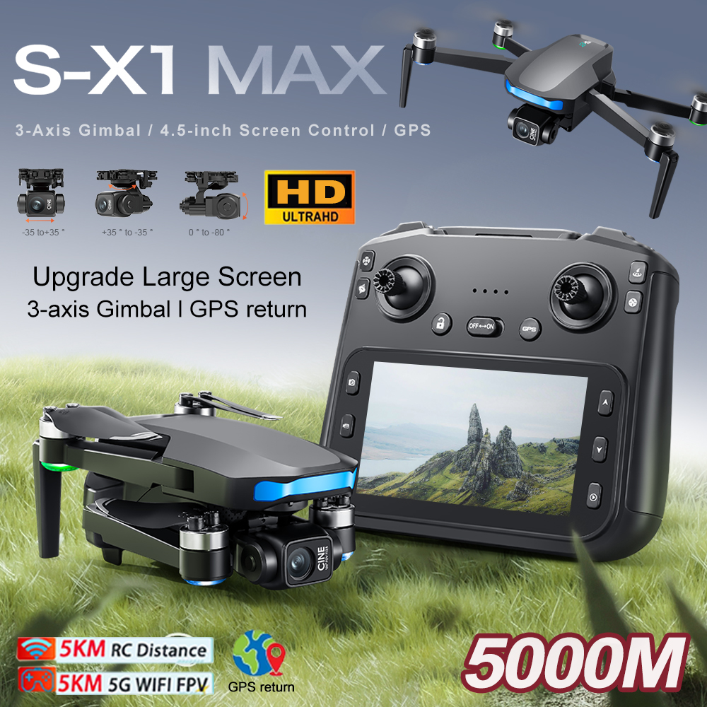 New S-X1 MAX Drone GPS 8K Prof - مراجعة Drone Camera With Gimbal وسعره